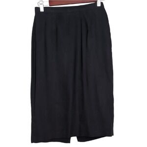 Vintage Emol Par Vicky‎ Apperley Women's Size 9 Black Midi Pencil Skirt